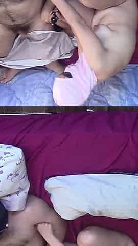 Amateur Couple Crazy Sex in the Bedroom. Lick Wife's Pussy
