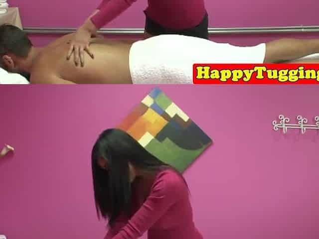 Real Asian Masseuse Wanking Clients Dick