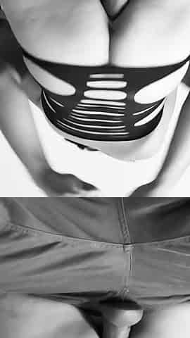 Amateur Hardcore Anal Sex in Black and White, They Fucked Me From the Side.