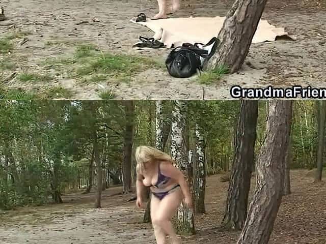 Obese granny is having enjoyment on the beach, with 2 sexually excited boys that babe just met