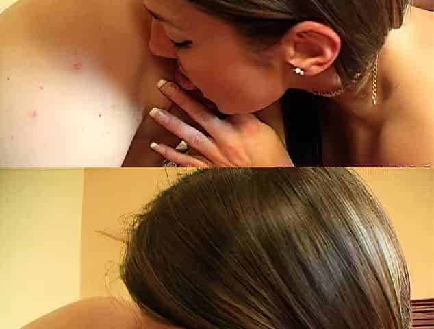 Blond and brunette lesbians licking pussy