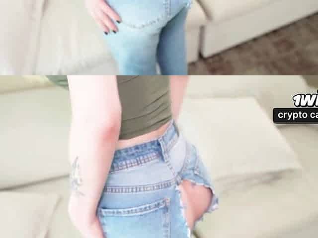 Small Golden-haired Reverse Cowgirl Throughout Ripped Jeans