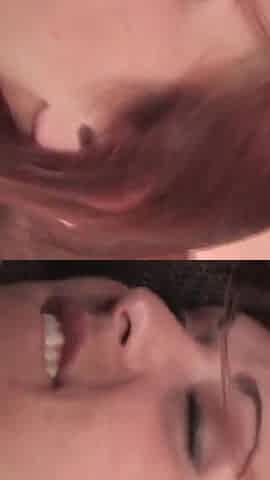 Growing up she became an adult and a slut with a shaved and tattooed vagina jumps on a big cock with her pussy