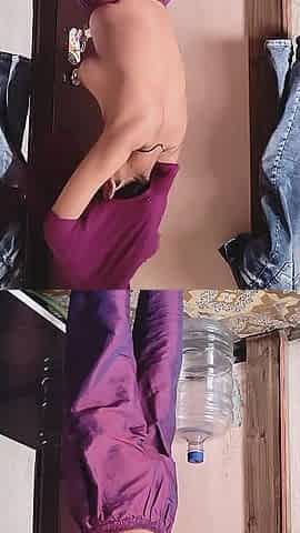 Desi Bhabhi Changing Clothes in Front of Devar.