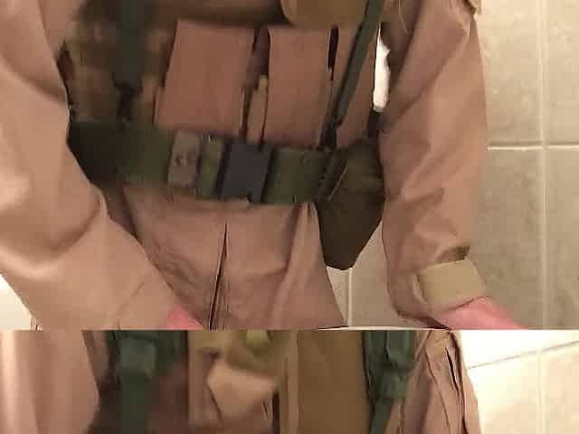 US Marine in has a Quickie in Battle Uniform (Spunk flow)