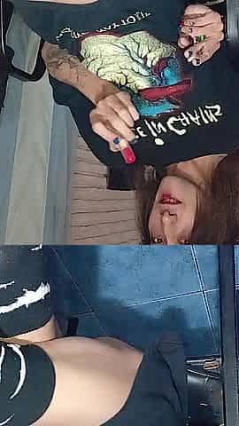 sissy femboy training, smokin', and makeup
