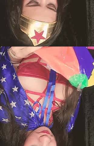POV Pee Ball Beach Wonder Woman Bouncing Big Wet Ass