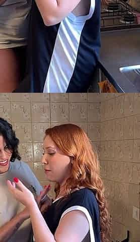 Lesbian Cousins Suck Pussy for Breakfast