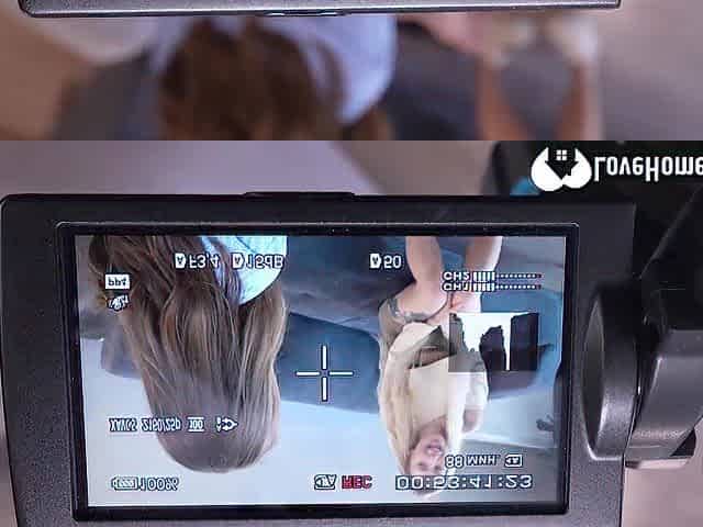 I drilled blondie with large tiyts during the time that my wife watched