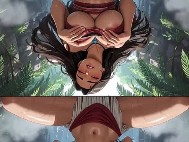 Moana with Massive Breasts and Huge Ass in Passionate Semi Nude Erotic Tropical Islands Scenes