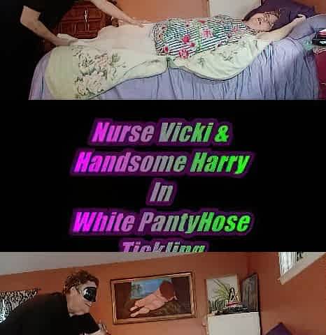 Nurse Vicki and Handsome Harry in White Panty Hose Tickling and Goddess Worship!