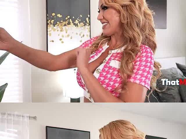 Blond Bimbo Screws The Handyman On Her Fans Request