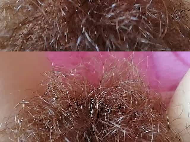 Close up on my large love button unshaved snatch