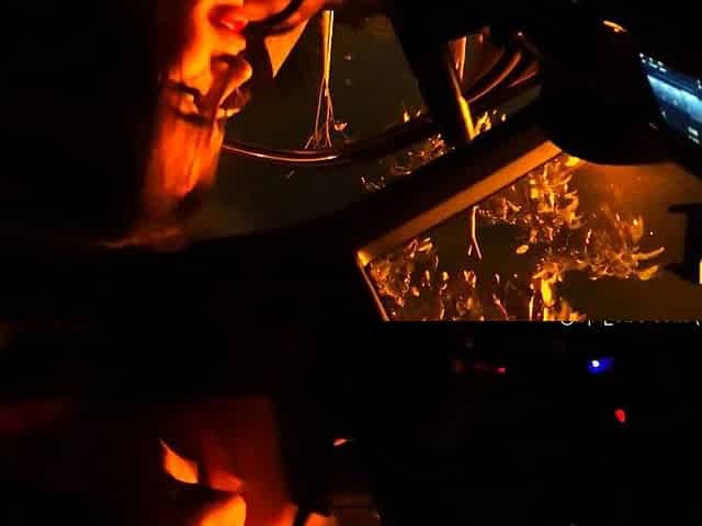 Slutty amateur flashing her big boobs in the backseat