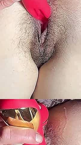 Dirty College Girl Masturbates Her While Her Parents Are Out of the House Close-up