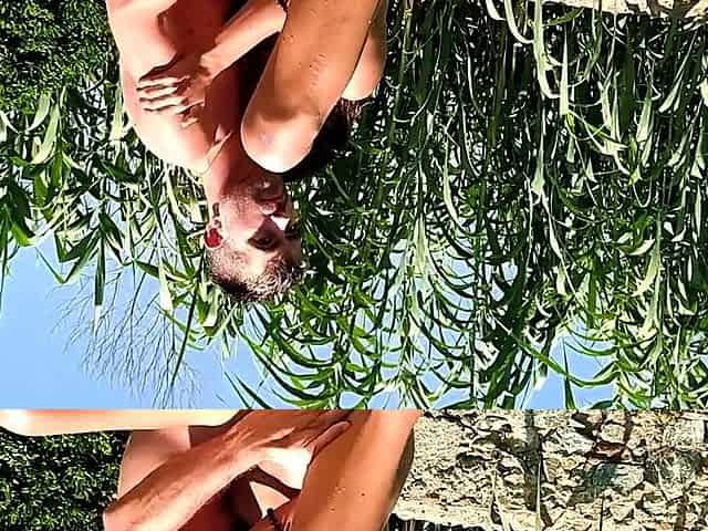 Outdoor Sex Exposed: Big Cock Surprise for a Petite Brunette