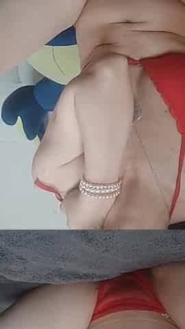 Hana Show Ass in Red Outfit