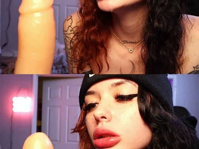 Amateur brunette teen does toy anal on her webcam