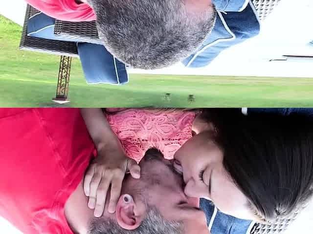 Brunette milfs outdoor fuck