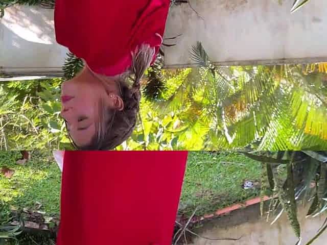 Little Red Riding Hood lost a fruit from her basket and is looking for it in the wolf's panties.