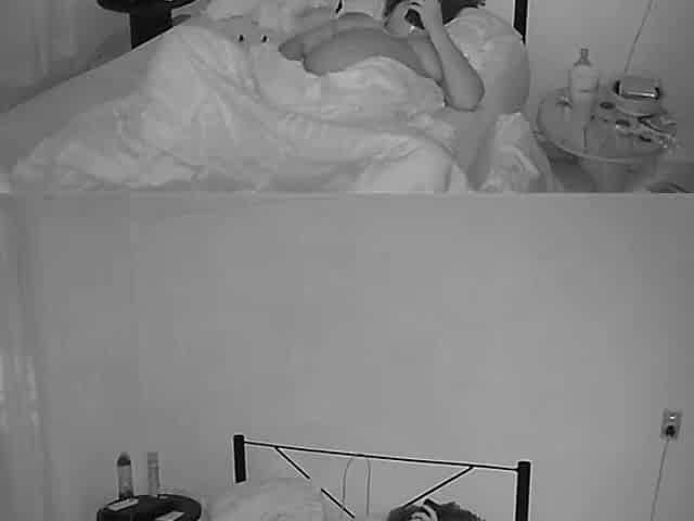 Chubby Pregnant Girlfriend Masturbates While I Spy on Her on Camera