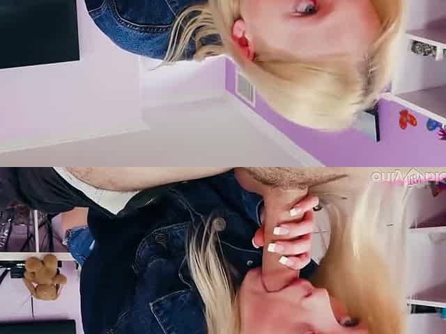 Teen 18+ Sucks Mammoth Penis With Petite Blonde