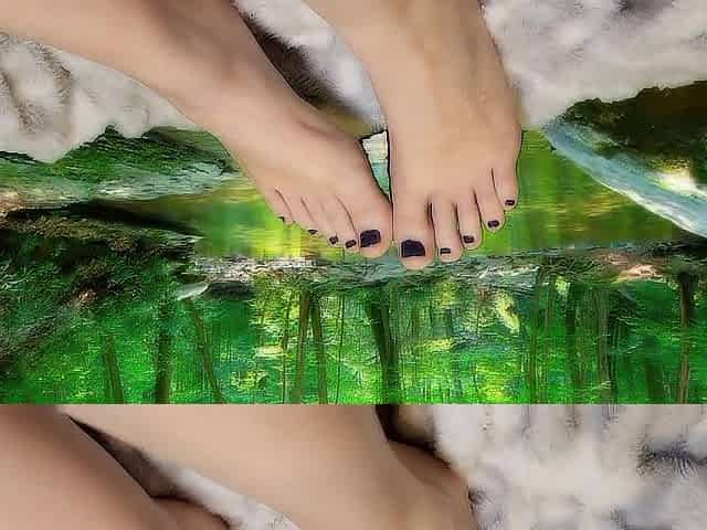Massage oil on marvelous feet