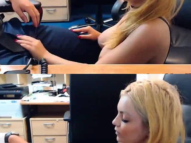BIG-TITTED EMMA'S NAUGHTY OFFICE AFFAIR CATCHES A CUM SHOWER