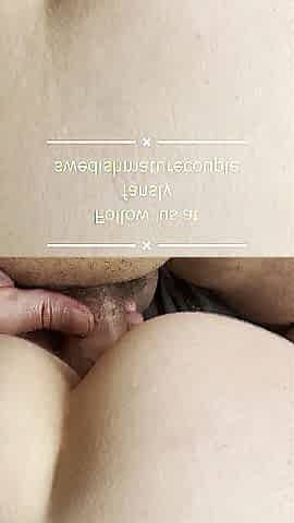 mother I'd like to fuck gets banged from behind with jizz flow on the ass.