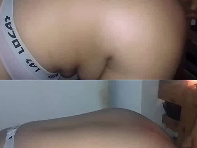 Standing Action with Sexy Top in the Kitchen