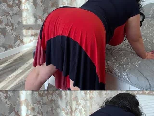 Older mother i'd like to fuck is not shy when her costume hugs her large butt