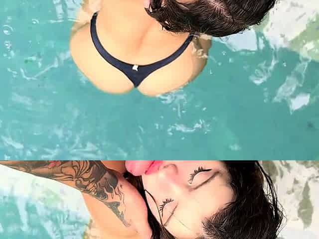 Busty Alt-girl Wanted A Succulent Dick While Swimming In