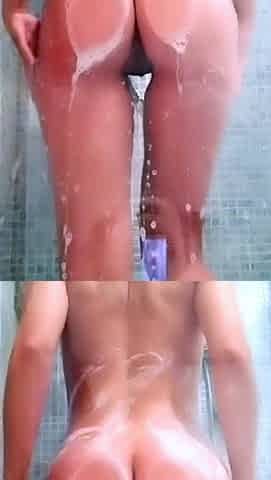 Amateur shower and masturbation