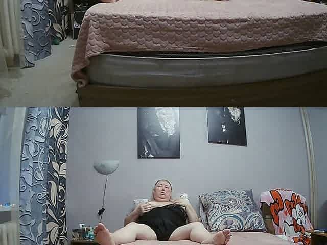 Stepmom Fingering Big Tits and Fondling Big Hairy Pussy