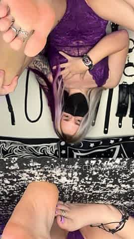 Maitresse Madelines solo foot fetish POV