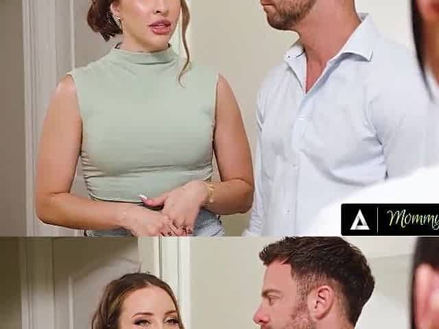 MOMS MALE - Ideal Breasty Masseuse Jennifer White Helps A Stressed Pair
