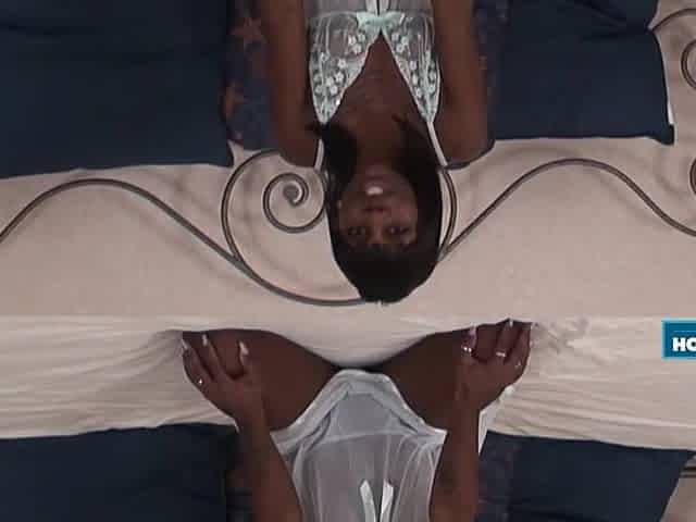 Slim black amateur plays with her charming cunt