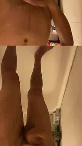 DILF Back Once more Being Sneaky In The Shower During the time that Family In Other Room!!! ???? See The Cum Flow!!! ????