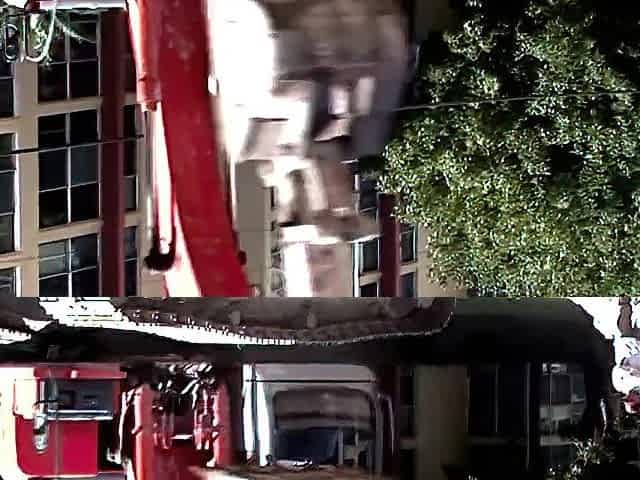 Golden-haired floozy gets banged by street worker