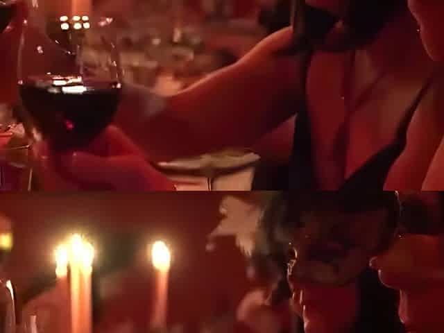 A masked dinner party