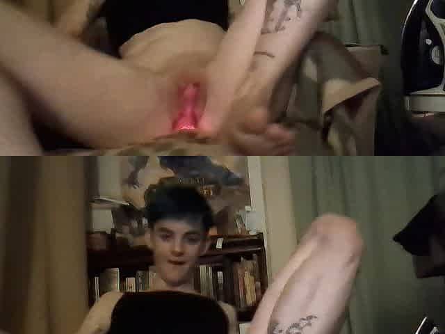 ftm plays movie scene games whilst playing with his snatch for thirty minutes