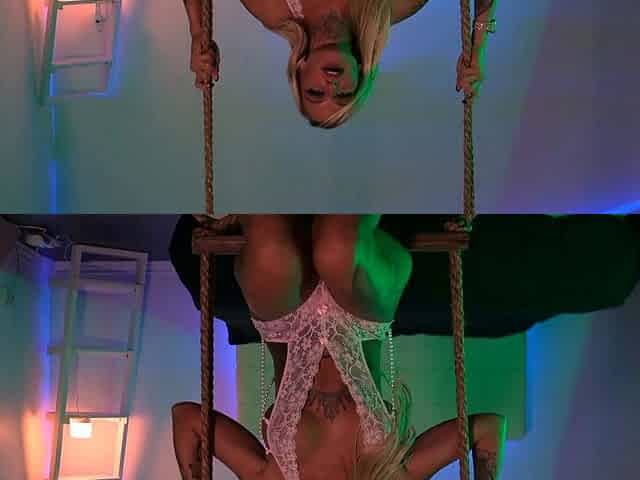 Hot Tattooed MILF on a SEX SWING.... Stephanie Love