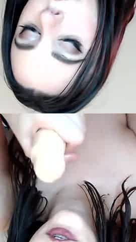 Cock worship handjob for big fat dick