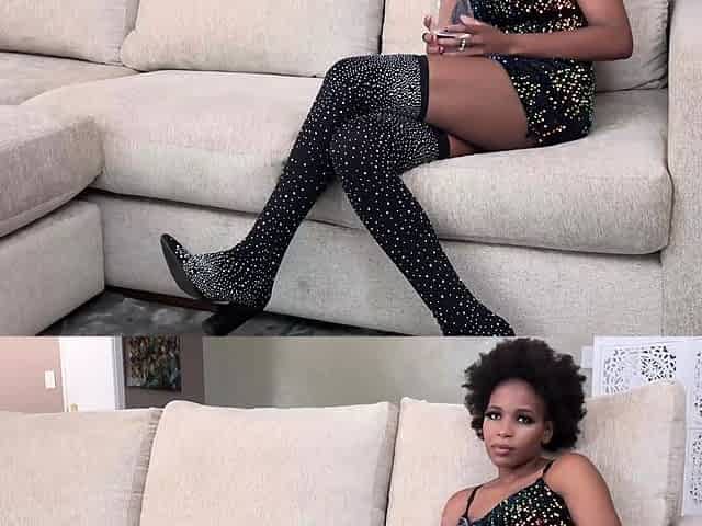 EBONY MILF moaning through the homemade casting