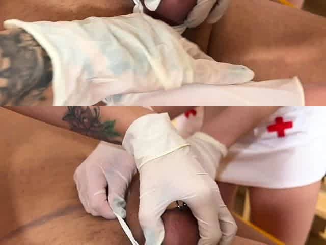 MissErinia - Four Horny Nurses Play With The Slave'S Cock