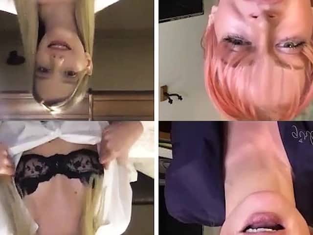 Amateur babes Kenna James and Serene Siren tease each other