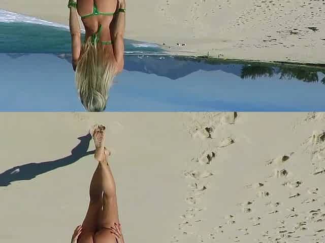 British amateur MILF sucks cock on Greek beach