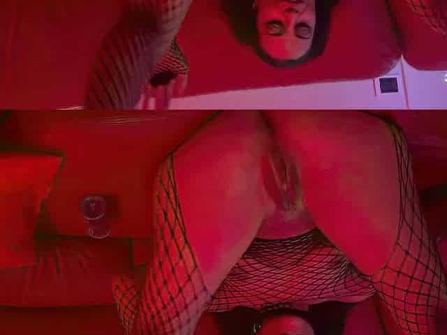 Red light evening for the sexy Italian concupiscent