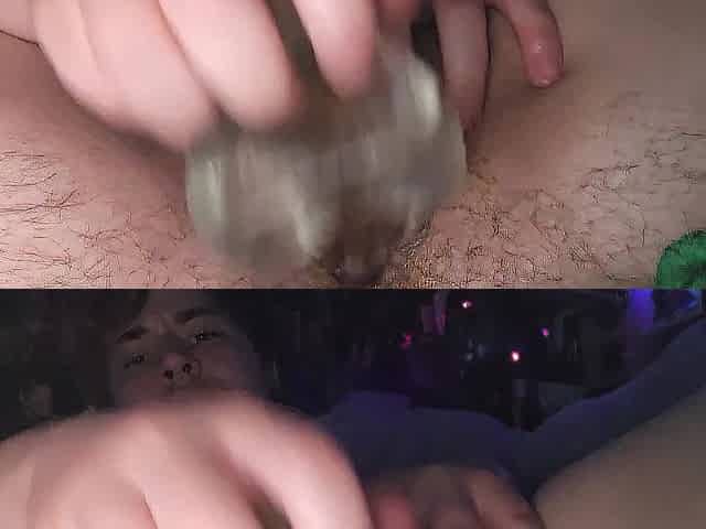 Creamy teen FTM with large love button