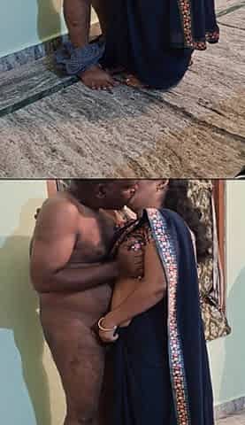 Wife in Saree Sex with Neighbour